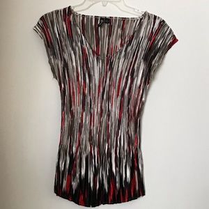 Red, Black, Grey Blouse
